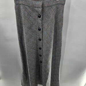 Vintage Century Of Boston 100% Wool Plaid Maxi Skirt Size 10 (runs small) flaws